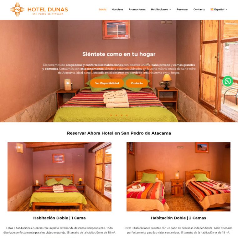 Hotel Dunas - San Pedro de Atacama, Chile | Ultrawagner Diseño web