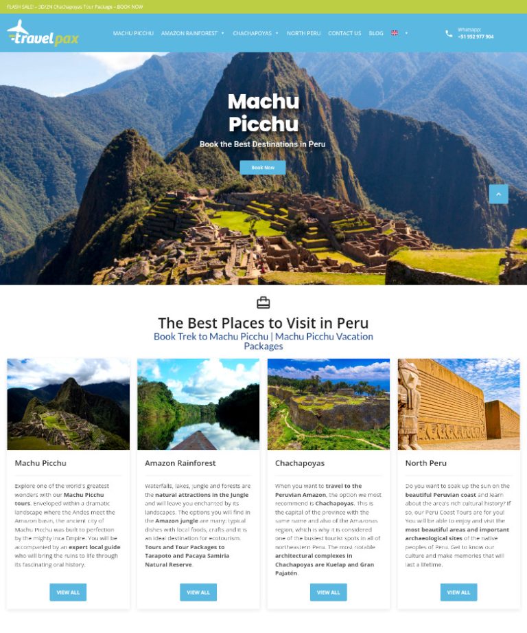 Travel Pax - Chachapoyas, Perú | Ultrawagner Diseño web